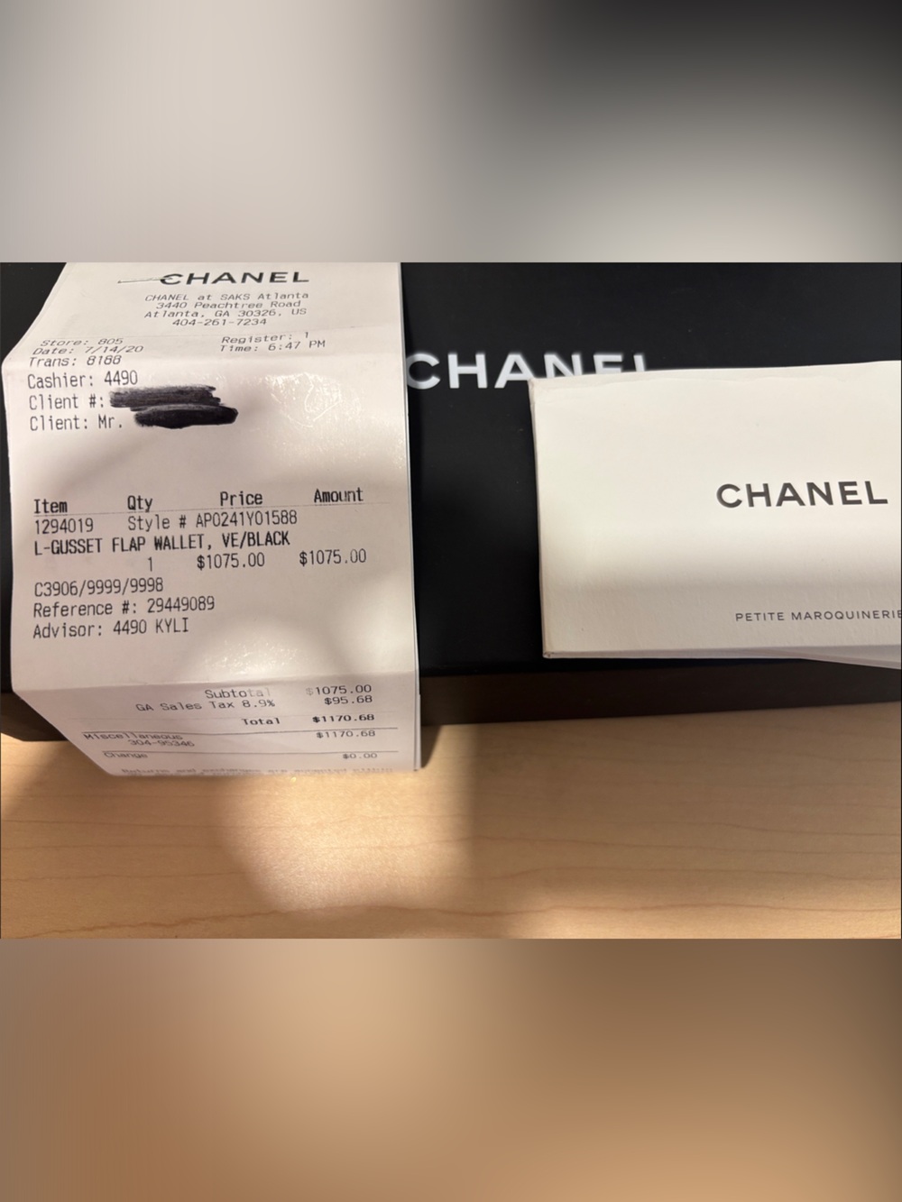CHANEL Black Quilted Caviar Leather CC Wallet - Picture 4 of 4